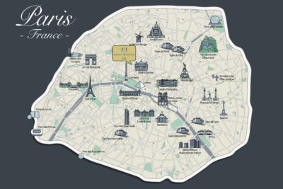 Plan de Paris - Version Luxe avec Monuments (4)