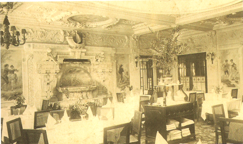 La salle de restaurant du Bedford, décembre 1918